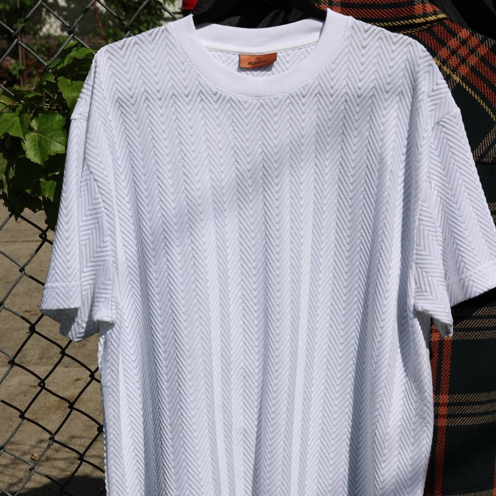 Missoni White Textured Men's Shirt